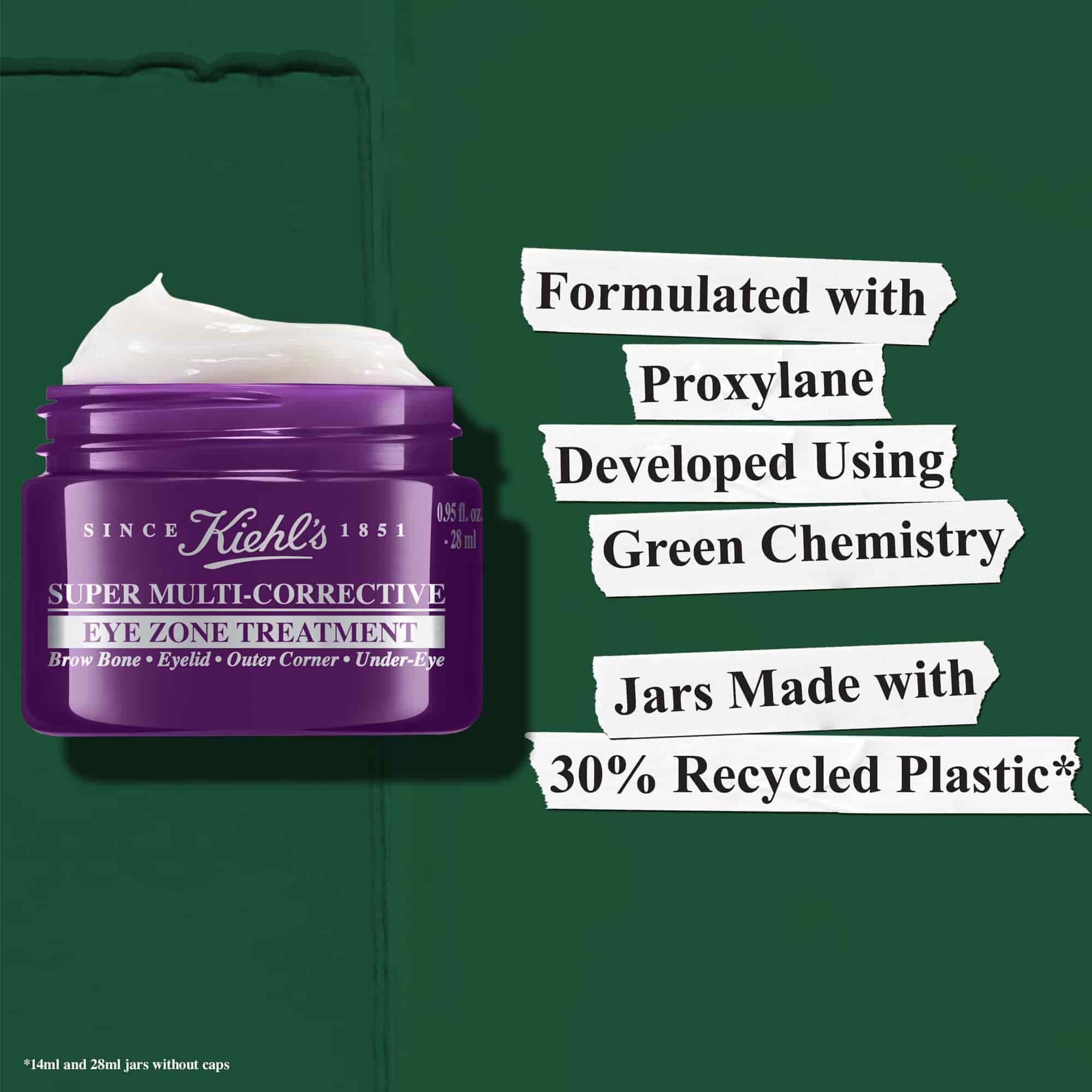 Složeni s latkou Proxylane vyvinutou pomoci zelene chemie – skleničky jsou vyrobeny z 30 % z recyklovaneho plastu