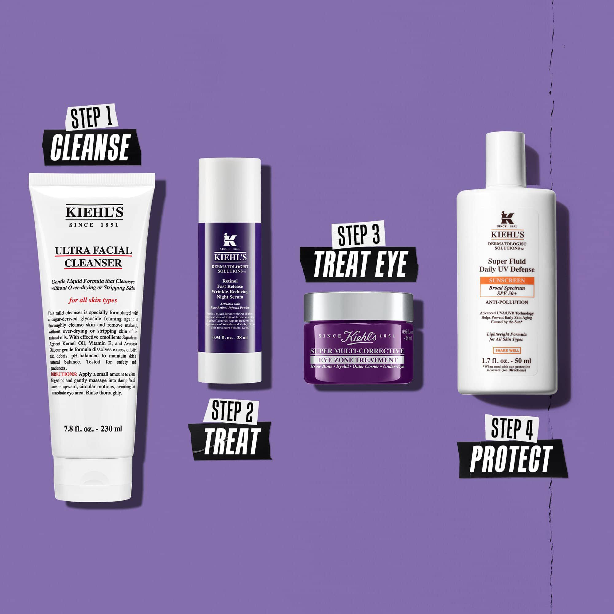 Rutina s nočnim serem proti vraskam Retinol Fast Release – čištěni, peče, peče o oči, ochrana