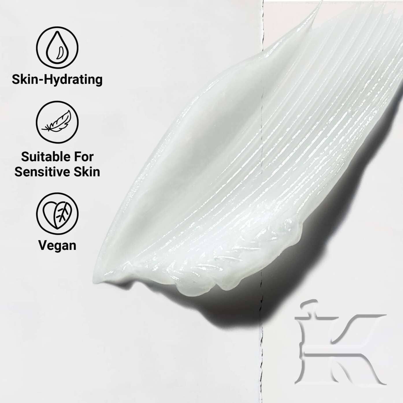 Detail textury balzamu Lip Balm #1 ukazujici kremove, hydratačni složeni určene k zvlhčeni rtů.