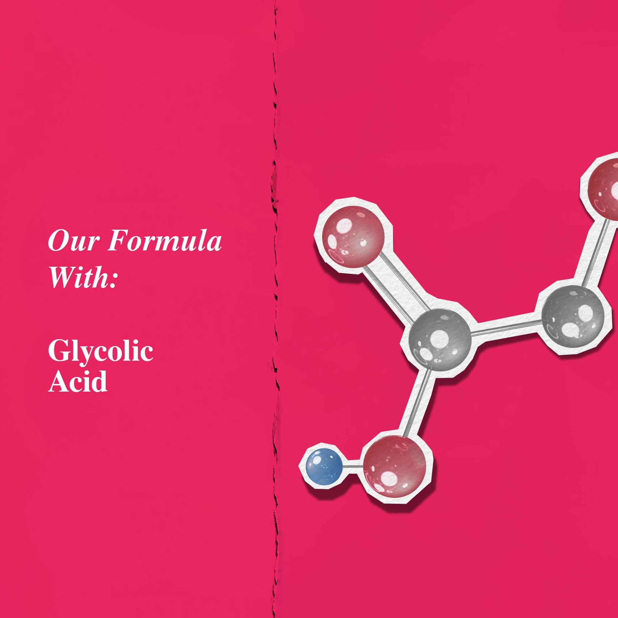 Grafika kličovych složek zdůrazňujici kyselinu glykolovou.