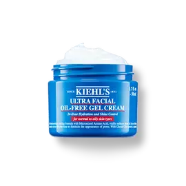 50ml kelimek Kiehl's Ultra Facial Oil-Free Gel Cream na bilem pozadi.