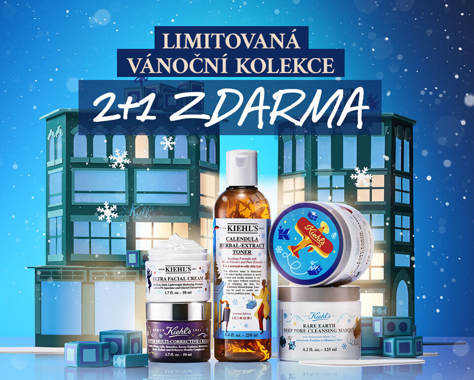 Limitovana vanočni kolekce s produkty v zimnim prostředi a napisem „21+ ZDARMA“.