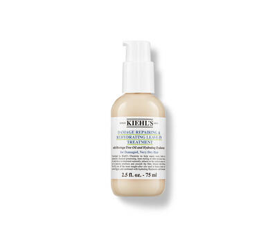 Kiehls serum na vlasy pro opravu a hydrataci poškozenych a suchych vlasů ve skleněne lahvičce.