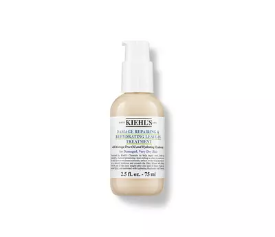 Kiehls serum na vlasy pro opravu a hydrataci poškozenych a suchych vlasů ve skleněne lahvičce.