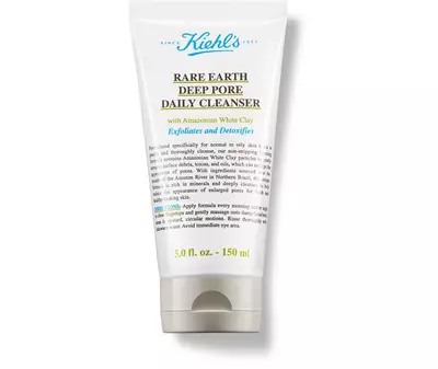 Kiehl's Rare Earth Deep Pore Daily Cleanser, 150 ml, čistici gel s bilym jilem pro exfoliaci a detoxikaci pleti.