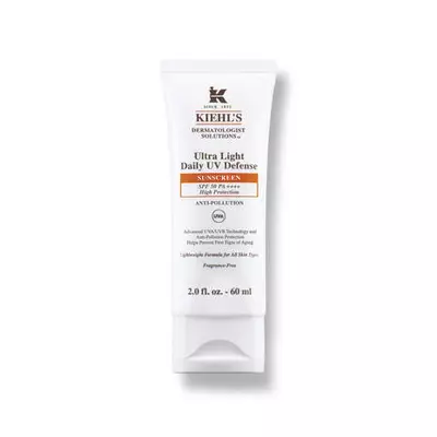 Opalovaci krem Kiehl's Ultra Light Daily UV Defense SPF 50, baleni 60 ml, chrani před UV zařenim a znečištěnim.